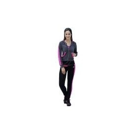 Pants Deportivo TSX Negro con Rosa y Gris Para Dama - Envío Gratuito