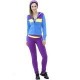 Pants Deportivo TSX Morado con Azul y Amarillo para Dama - Envío Gratuito