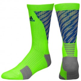 Calcetas para Basketball Adidas Traxion Shockwave Crew para Caballero - Verde + Azul - Envío Gratuito