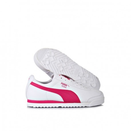 Tenis Puma Roma Basic - Blanco con Rosa - Envío Gratuito