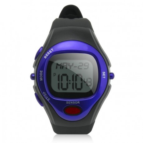 Reloj Deportivo Con Medidor De Pulso Y De Calorias-Azul - Envío Gratuito