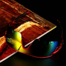 Deporte Ciclismo de bicicletas Bike Riding UV400 de protección Gafas de sol Gafas Goggle Lentes reflectantes amarillos - Envío G