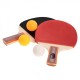 REIZ Par Raqueta para Ping Pong Tenis Mesa + 3 Pelotas Deporte Entrenamiento