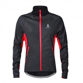 De polar Chaqueta Ciclismo manga larga jersey de invierno Deportes al aire libre a prueba de viento del viento de bicicletas - E