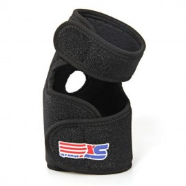 Codera Elástica Deporte Protección Codo Goma Nylon Ajustable Negro - Envío Gratuito