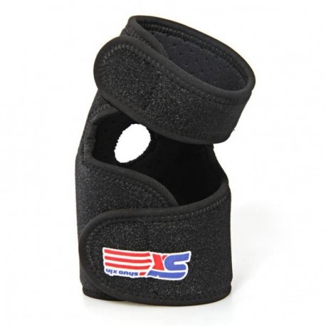 Codera Elástica Deporte Protección Codo Goma Nylon Ajustable Negro - Envío Gratuito