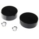 2x Ciclismo de Ruta Bike Deportes manillar de la bicicleta cinta Wrap Negro con enchufes