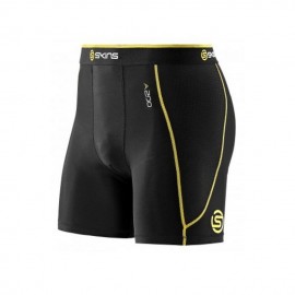 Shorts de compresión SKINS A200 Mediano-Negro con Amarillo - Envío Gratuito