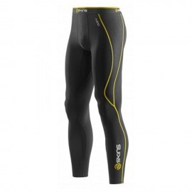 Pantalón de compresión SKINS B60052001M-Negro con Amarillo - Envío Gratuito