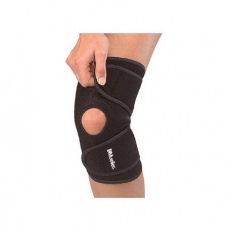 Rodillera de Neopreno ajustable con rótula abierta Unisex Mueller 4532-Negro - Envío Gratuito