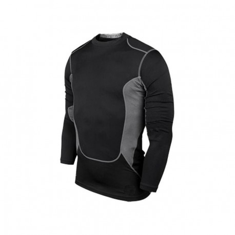 Los hombres de PRO gimnasio Fitness Entrenamiento Deportivo Marcha de secado rápido manga larga T-shirt (negro) - Envío Gratuito