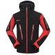 Moda Hombres aire libre transpirable Abrigos Fleece forrado Deportes Chaqueta Rojo