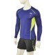 Camisa Dri-Fit de compresión Hacker Sport C44A-Azul, amarillo fosforescente - Envío Gratuito