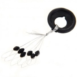 100Pcs Flotador Bobber Parada Medio Goma para Sedal Pesca Deporte Negro Xmas Christmas la Navidad - Envío Gratuito