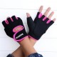 GE Deporte Ciclismo Gimnasio GYM medios guantes de pesas dedo Capacitación Ejercicio (Rose Red) - Envío Gratuito