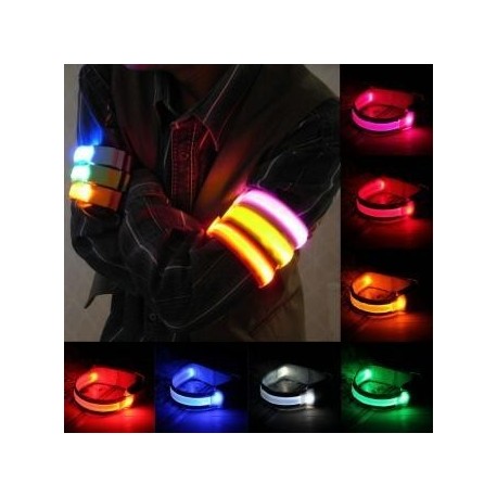Brazalete Deportes Bike Seguridad LED reflectante correa de la empuñadura Snap Wrap Shine Brazalete Green - Envío Gratuito