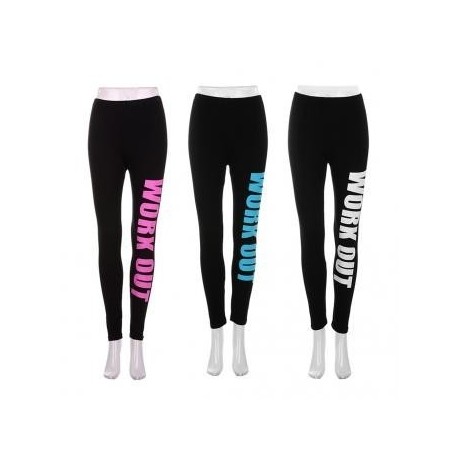 De las nuevas mujeres entrenamiento yoga Legging Gym Fitness Deportes pantalones pantalones de entrenamiento Negro EH - Envío Gr