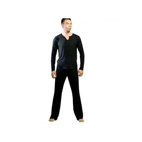 Los hombres de moda de manga larga ropa Deporte Yoga (negro) - Envío Gratuito