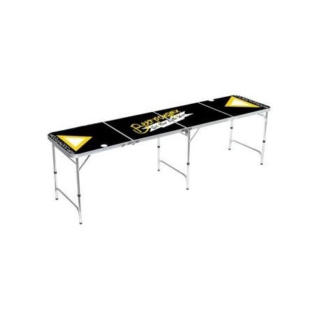 Mesa de Beer Pong-Negra Amarilla - Envío Gratuito