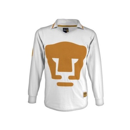 Playera Pumas UNAM Marca Gapac Mod. Retro M.L. Blanco O - Envío Gratuito