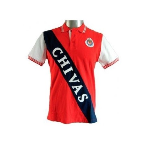 Playera Polo Chivas MCV3443 Roja - Envío Gratuito