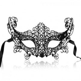ELENXS Sexy Dance Halloween Face Lace Cutout Mask NO3 (Black) - Envío Gratuito