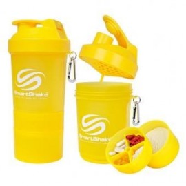Shaker SMARTSHAKE 3 compartimentos 600 ml color Neón Amarillo. - Envío Gratuito