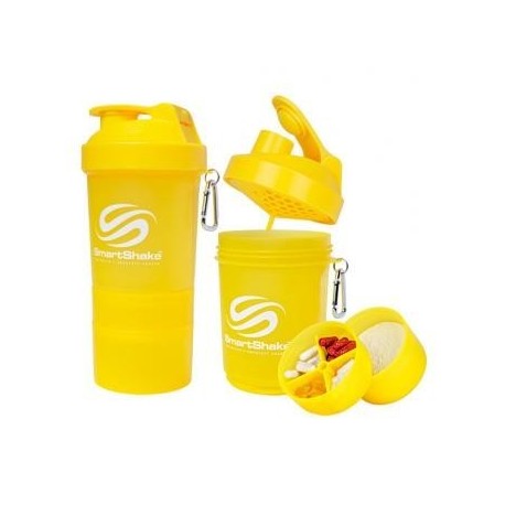 Shaker SMARTSHAKE 3 compartimentos 600 ml color Neón Amarillo. - Envío Gratuito