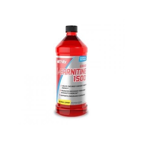 Quemador de grasa L-Carnitina liquida MET-RX L-Carnitine 1,500mg sabor Narural Lemon 473ml. - Envío Gratuito