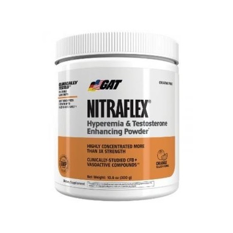 Pre-entrenamiento (Óxido Nítrico) GAT Nitraflex sabor Orange 30 servicios. - Envío Gratuito