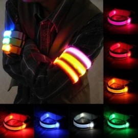 Brazalete Deportes Bike Seguridad LED reflectante correa de la empuñadura Snap Wrap Shine Brazalete Green - Envío Gratuito