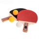 Elenxs Tabla Par Tenis Ping Pong Paddle Raqueta Bate con 3 bolas de deportes al aire libre - Envío Gratuito